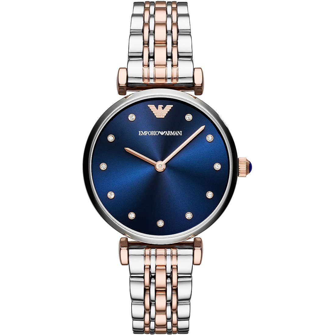 Blue and silver online armani watch